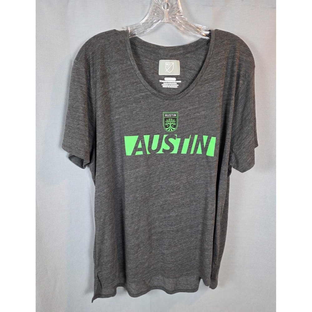 Austin FC T Shirt Womens 2XL Football Club MLS Soccer Short Sleeve Dark Gray